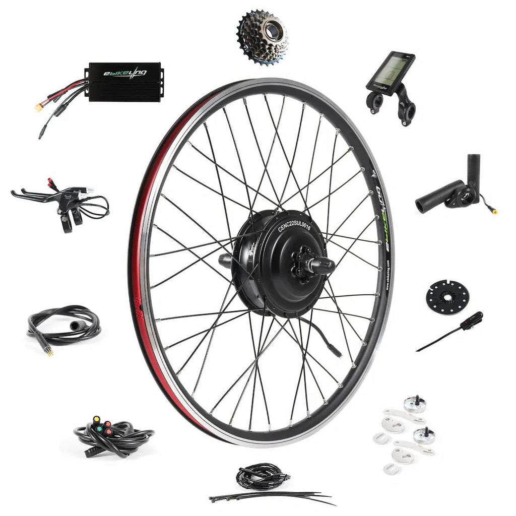 36V 750W, 26" Rear Street Legal Electric Bike Conversion Kit