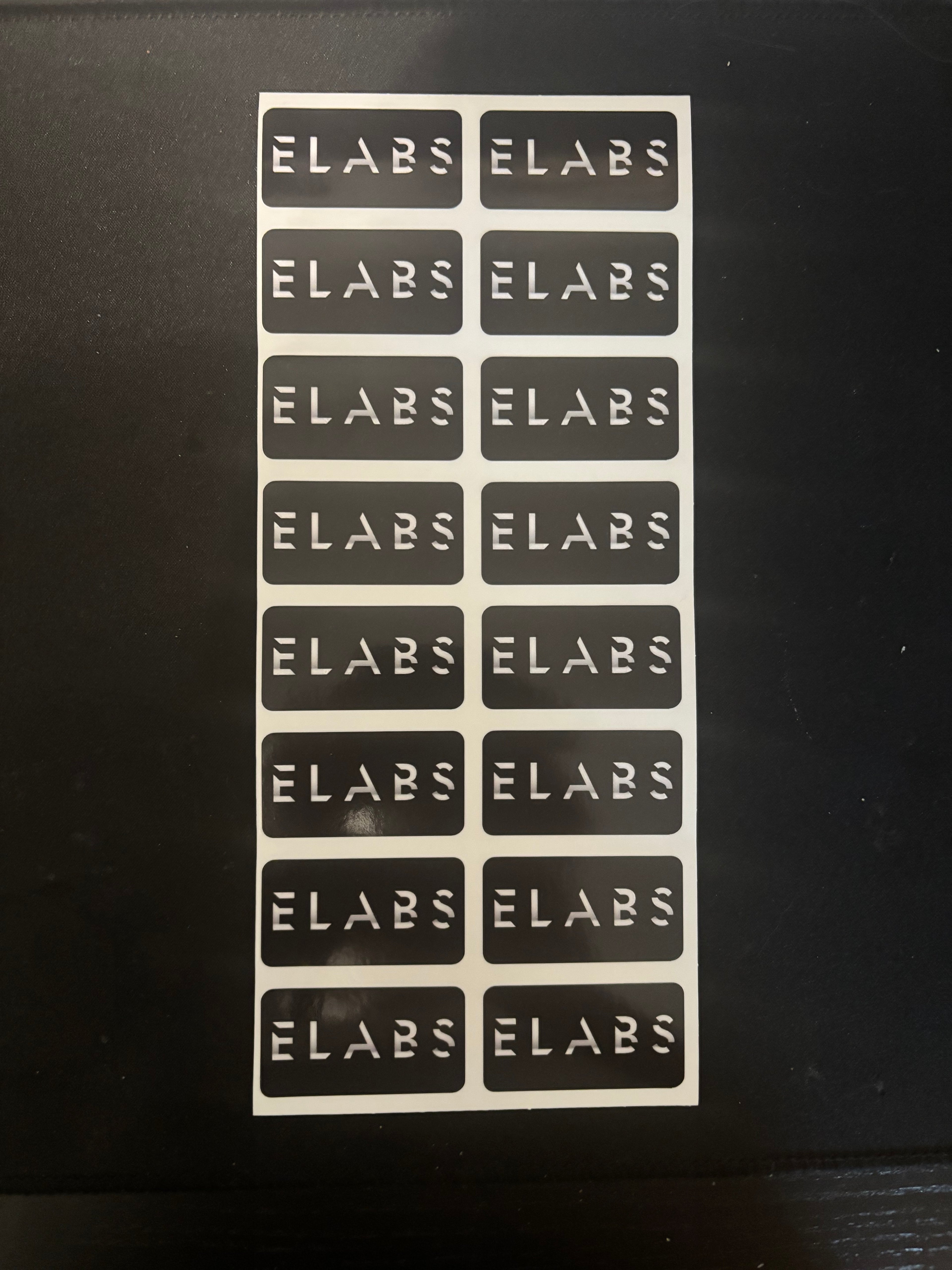 ELABS STICKER (Logo/Circle OR Name/Rectangle)