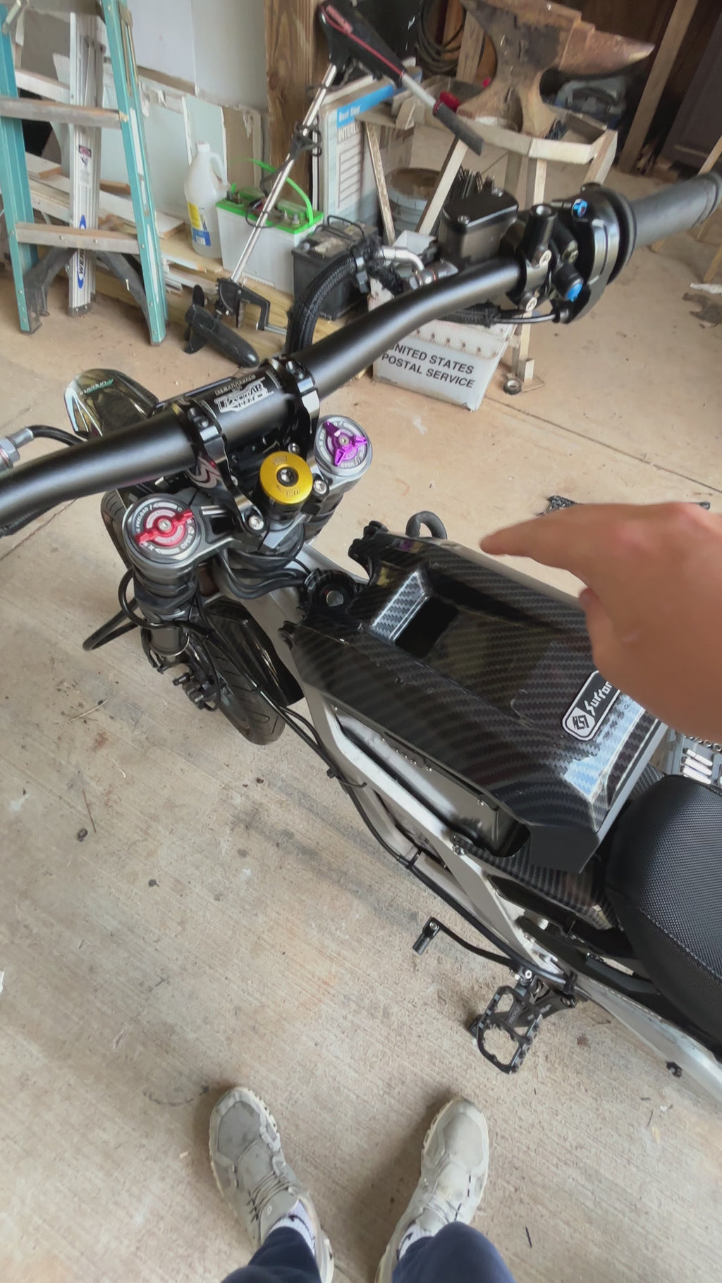 Surron Light Bee X 3d printed 3 inch battery riser for Chi/EBMX battery